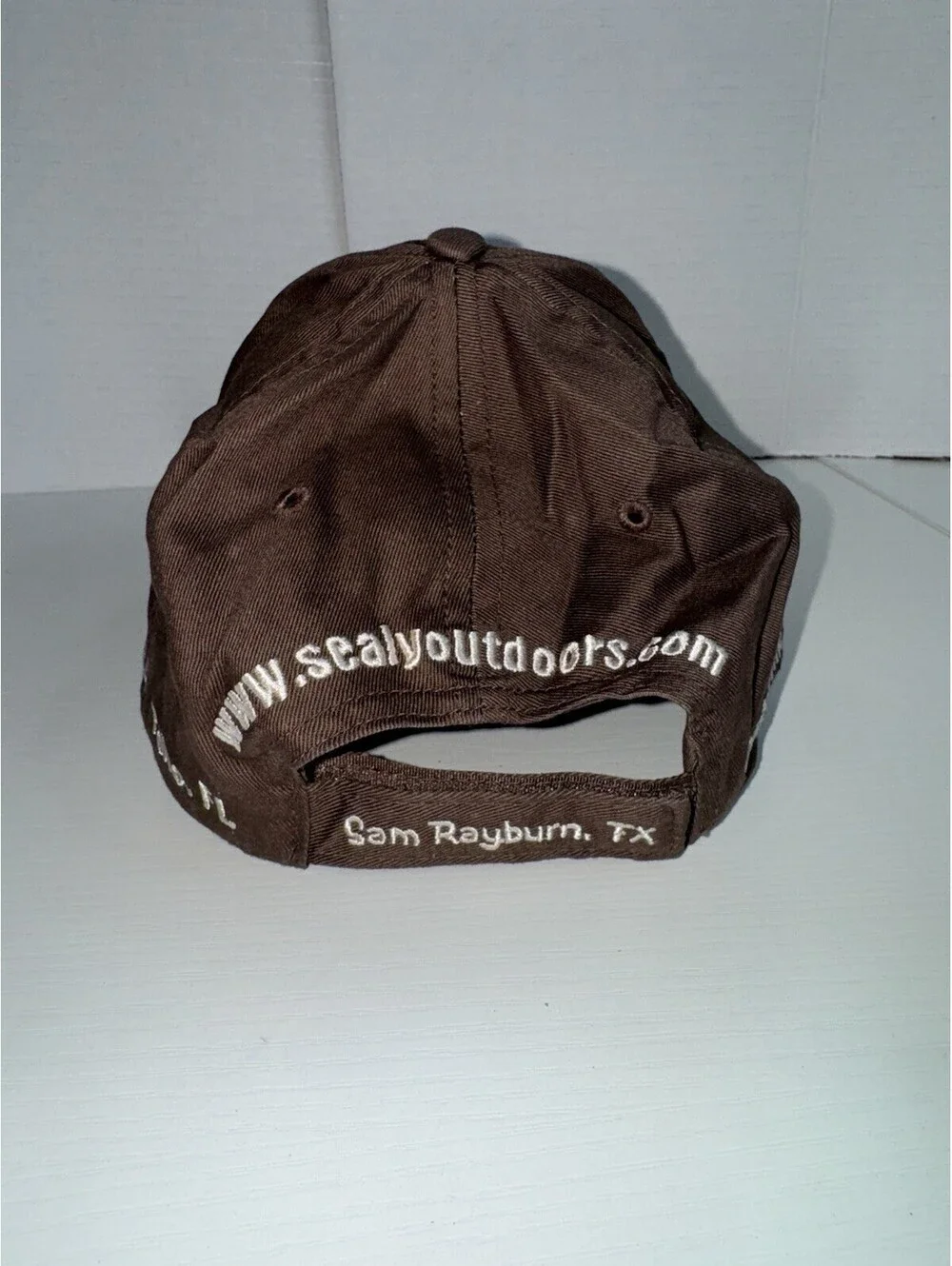 Big Bass Splash Fishing Fish McDonalds Sealy Outdoors Hat Brown Baseball Cap